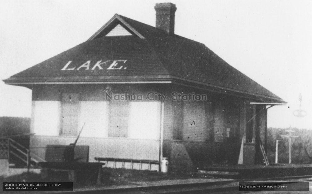 Postcard: Railroad Station, Lake, Vermont